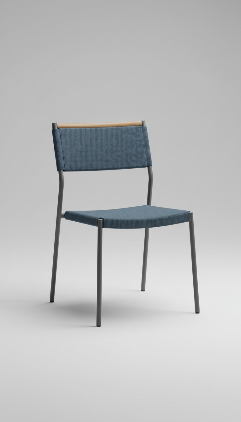 Chaise de salle à manger bleu ardoise