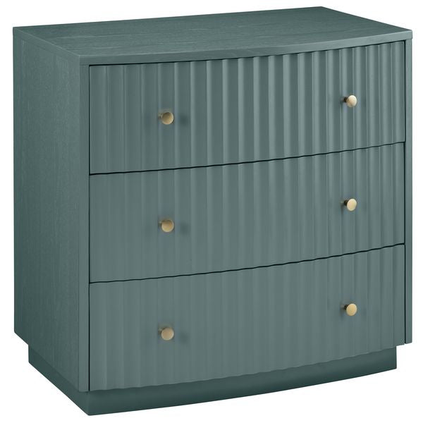 Commode 3 tiroirs Percy, Bleu Canard