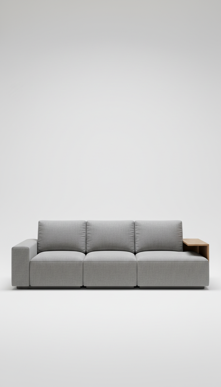 Canapé modulable gris brume