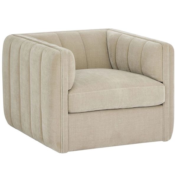 Fauteuil Pivotant Vesta, Brume Soyeuse