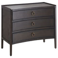 Commode 3 tiroirs Franklin, Marron Fonce