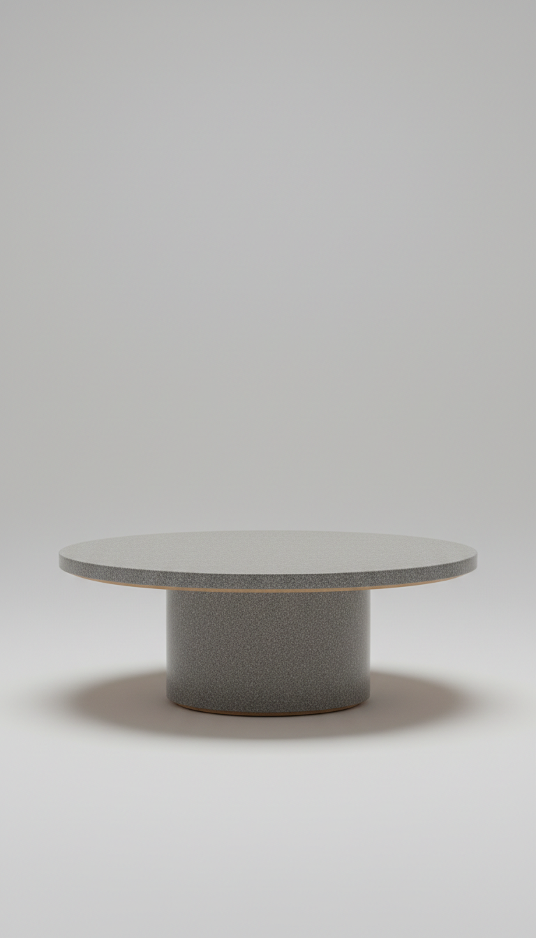 Table basse ronde gris granit